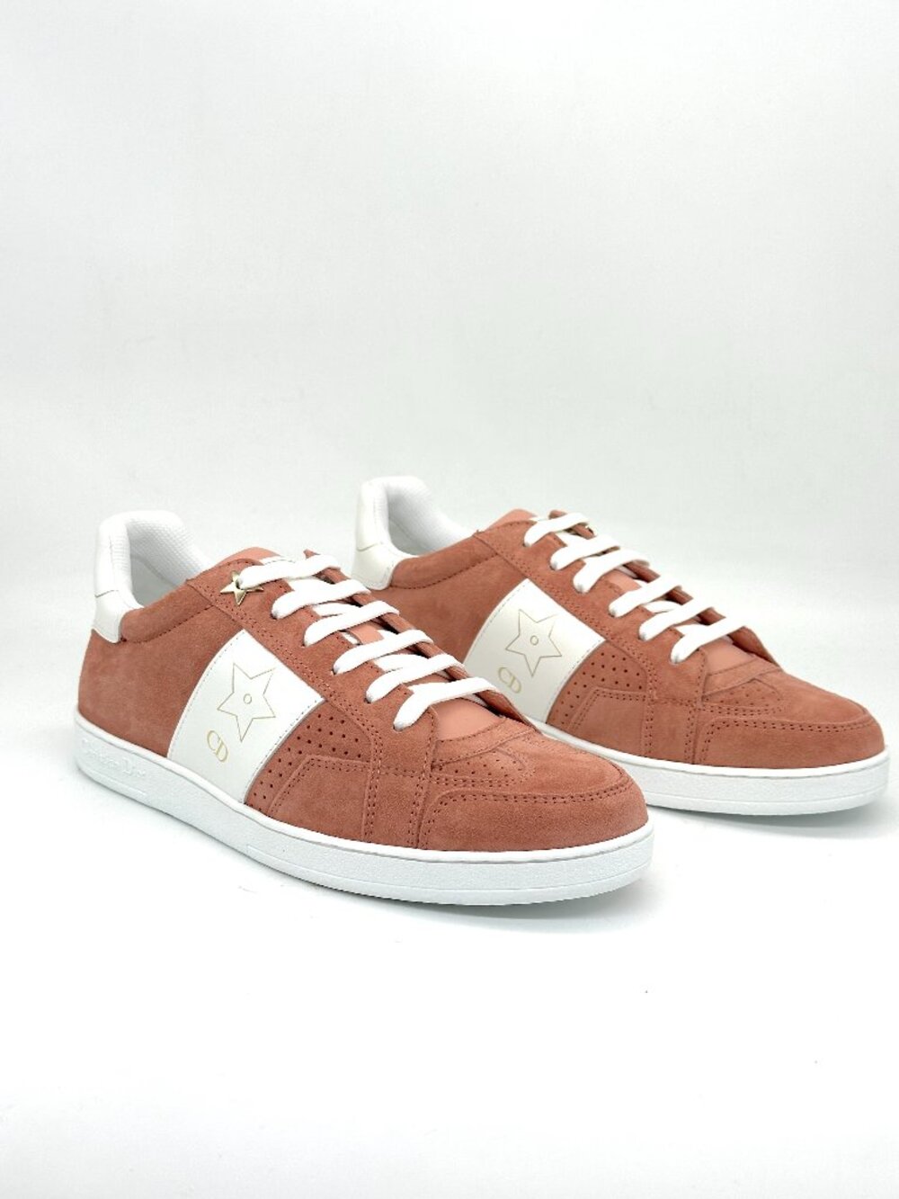 DIOR Star Ors Lace Up Low Top Suede Leather Sneakers Trainers Dusty Candy - Picture 7 of 16